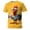 Yellow, variant on Mens Graphic T-shirts Short Sleeve Crewneck Tops 3D Silly Animal Character Print Humor Casual Lightweight T Shirts for Man Blue XXL