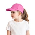 thumbnail image 6 of LIZENG Girls Glitter Baseball Cap Kids Adjustable Ponytail Hat Toddler Summer Mesh Trucker Hats, 6 of 7