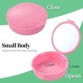thumbnail image 2 of TIHYWR Retainer Case, Denture & Orthodontic Aligner Case With Mirror & Ventilation, Pink, 2 of 7