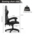 Bigzzia High Back Office Gaming Chair, Ergonomic PU Leather Desk Chair