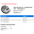 thumbnail image 2 of Spark Plug Wire Set - Compatible with 1951 - 1952 Dodge B-3, 2 of 2