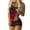 Multicolor-1, variant on Censtreet Women's Christmas Sexy Lace Pajamas Set,Splicing Shorts Casual Pajamas Set,Sleeveless Snug-Fit Sleepwear Sets
