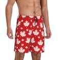 thumbnail image 2 of Fotbe Maple Leaves Pajama Shorts for Men, Men's Pajama Bottoms, Sleepwear,Short Pajama Pants-3X-Large, 2 of 9