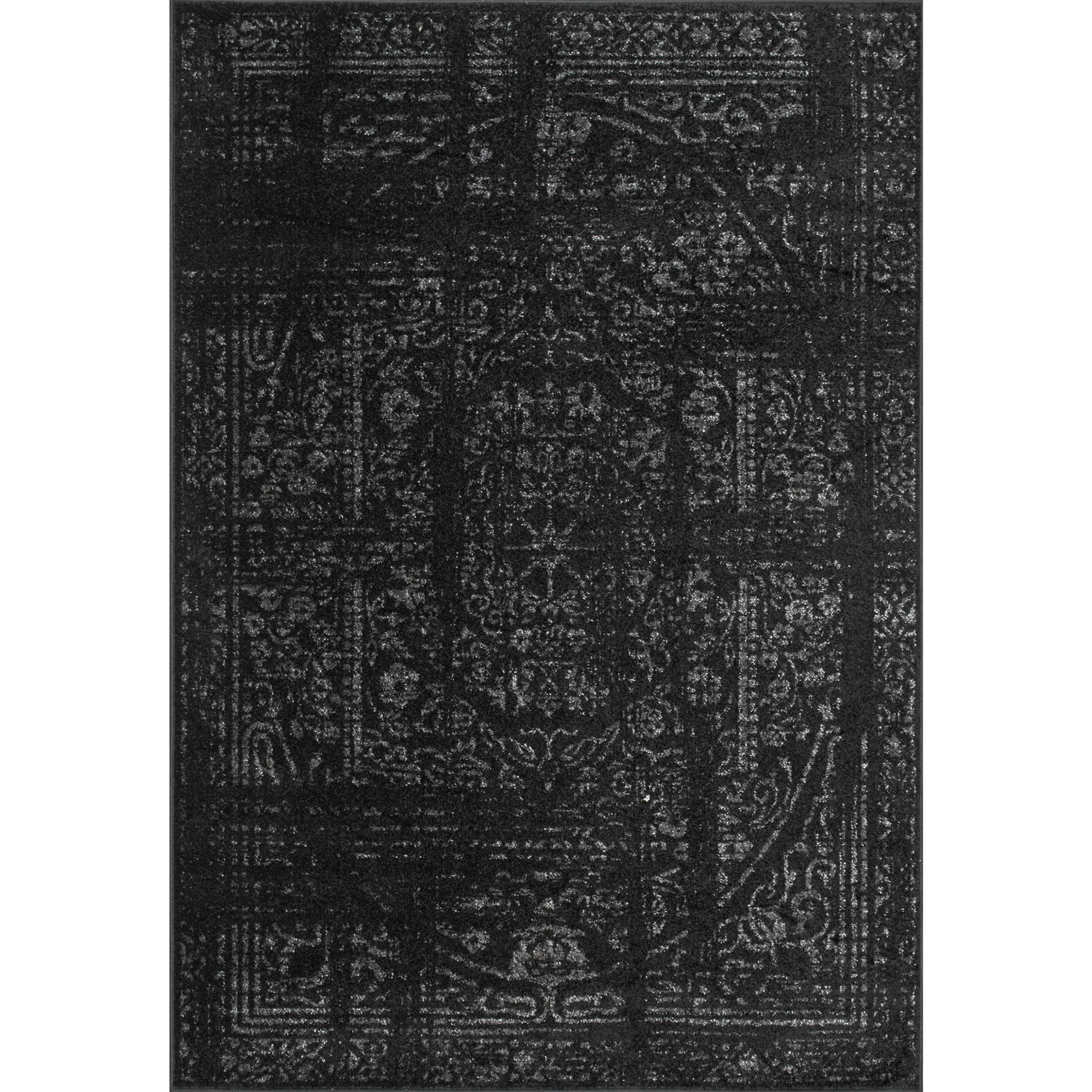 nuLOOM Arlena Vintage Traditional Area Rug, 2' 6" x 6', Runner, Arlena Black