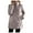 Grey, variant on Women's Long Warm Down Jacket Winter Coat Thick Oversized Stand Collar Windproof Insulated Outerwear