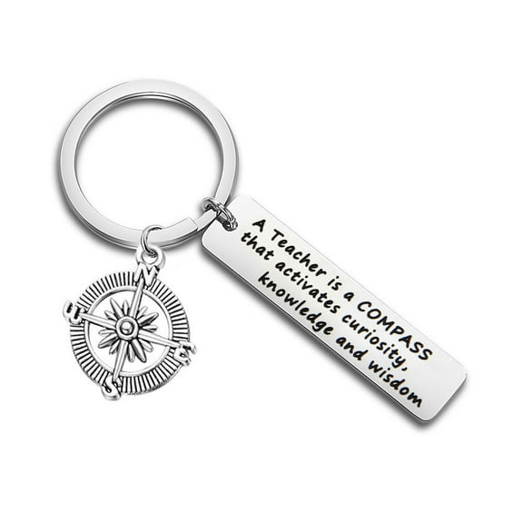 Teacher Appreciation Gift A teacher is A Compass Keychain Beginning/End of Year Gift