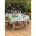 thumbnail image 2 of Outdoor Tablecloth with Umbrella Hole and Zipper, St. Patrick's Day Rectangle Table Cloth 60x120 Inch Waterproof Tablecloth, Green Shamrocks Truck Farmhouse Wood Picnic Table Cover for Patio Camping, 2 of 7