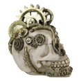 thumbnail image 2 of Mad Max Geared Mohawk Steampunk Cyborg Clockwork And Pipes Punk Skull Figurine, 2 of 9