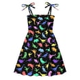thumbnail image 2 of Girls' Dresses Sleeveless Dinosaur Print Dance Party Kids Clothes, 2 of 3