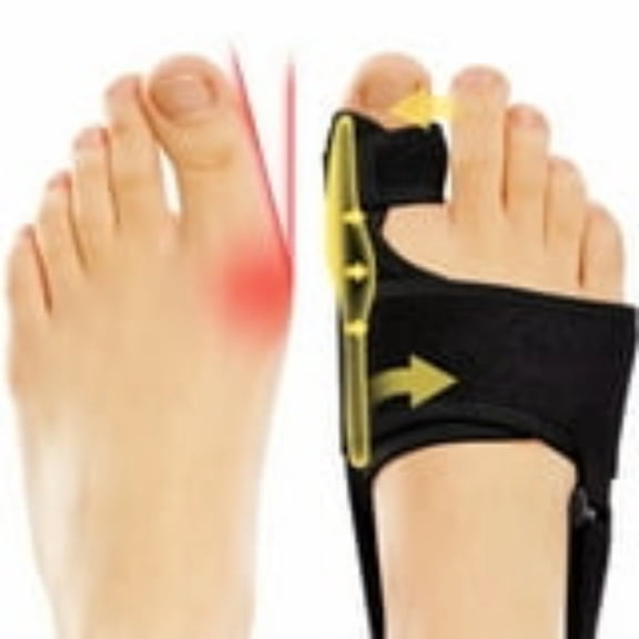 Adjustable Bunion Corrector for Women and Men: Orthopedic Bunion Splint Pain Relief for Day/Night Support (2PC) (Pure black).