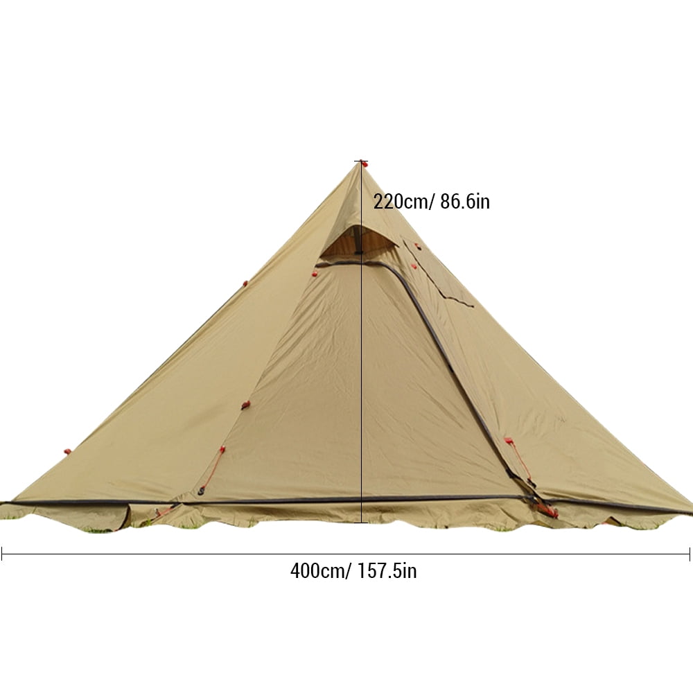 4 6 People Tipi Hot Tent with Stove Jack Perfect for Camping, Backpacking, Hiking