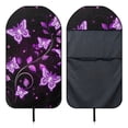 thumbnail image 6 of XYZCANDO Car Seat Towel Cover Waterproof, Compatible with Van Bucket Seat, Terry Cloth Car Seat Covers Fit for Vans Trucks(Purple Butterfly and Leaf Pattern 1 Pack), 6 of 7