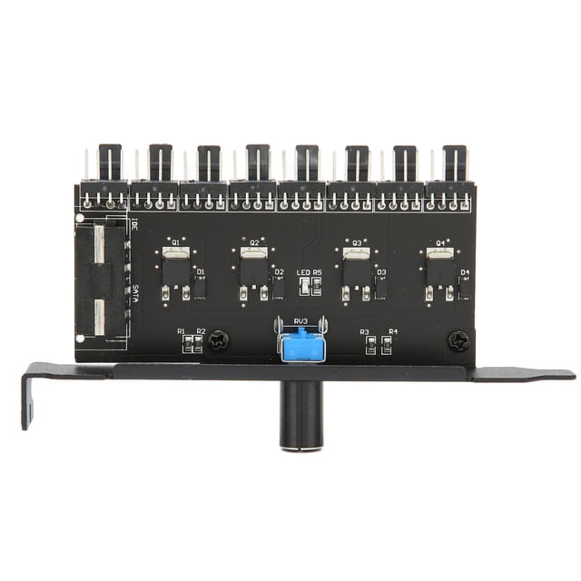 Computer Fan Controller, Low Loss Protection Chip Fan Hub Stable Precise Multi Channels Interface With Screw For Computer CPU Chassis IDE Interface