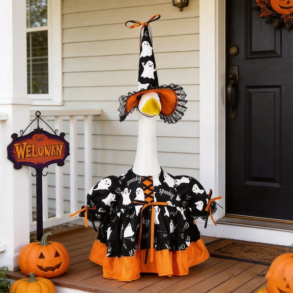 XGFHYJEH Halloween Porch Goose Outfits Clearance , Porch Goose Clothes for Porch Goose, Porch Goose Accessories, Goose Costume Clothing for Outdoor Outside Front Porch Garden Yard Lawn