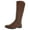 Bourbon, variant on Style & Co. Womens Brown Hardware Detail Back Elastic Gore Cushioned Strappy Kindell Block Heel Zip-up Riding Boot 6.5 m