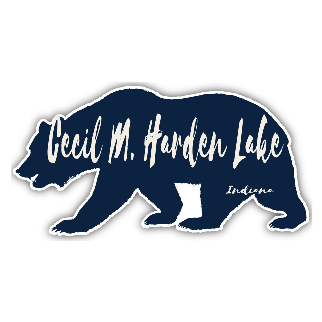 Cecil M. Harden Lake Indiana Souvenir Decorative Stickers (Choose theme