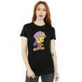 thumbnail image 2 of Looney Tunes Womens Tweety Pie Hip Hop Cotton Boyfriend T-Shirt, 2 of 3