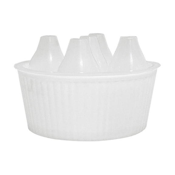 Miulika Flower Pot Planters Organizer Water Level Indicator Plant Containers,Hydroponics Flower Pot for 14cm Bulb Kitchen Indoor White