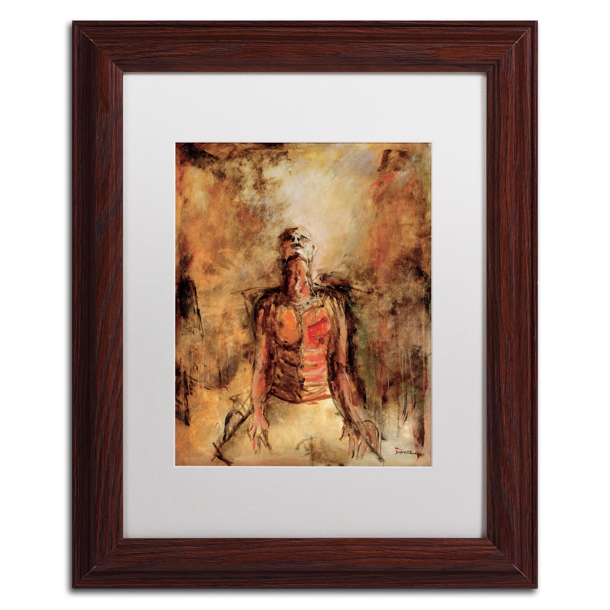 Trademark Fine Art "Totally Surrender" Canvas Art by Joarez, White Matte, Wood Frame