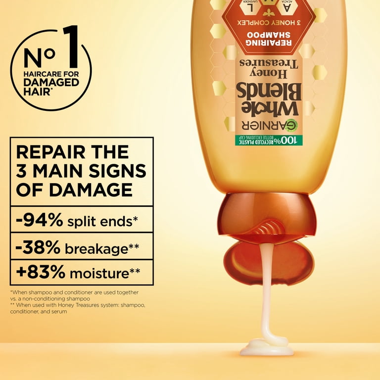Garnier, Shampoo, Honey Treasures Repairing 12.5 fl oz - Walmart.com