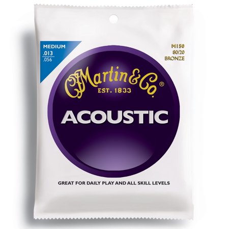 Martin M150 80/20 Bronze Medium Acoustic Guitar (Best Size Strings For Acoustic Guitar)