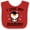 Red and White, variant on Inktastic I Love My Mommy with Cute Penguin and Hearts Girls Baby Bib