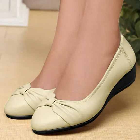 Mostsola Wedges Heels for Women Closed Toe Dress Shoes Business Casual Shoes Office Pumps Shoes