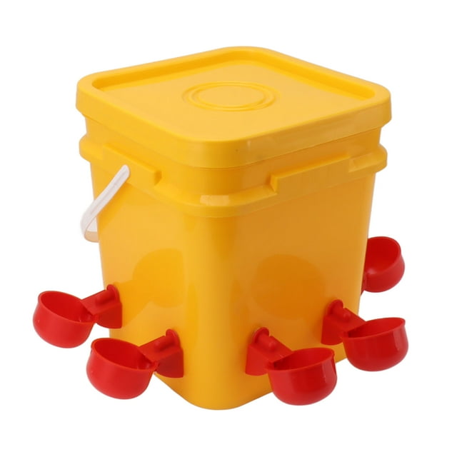 Chicken Waterer Cup Set, 12L Automatic Chicken Waterer Cup Gravity Feeding System For Chickens Ducks Quail Pigeons