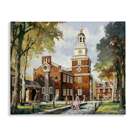 Independence Hall Colonial Times Canvas Wall Art, design by Wind River Studios