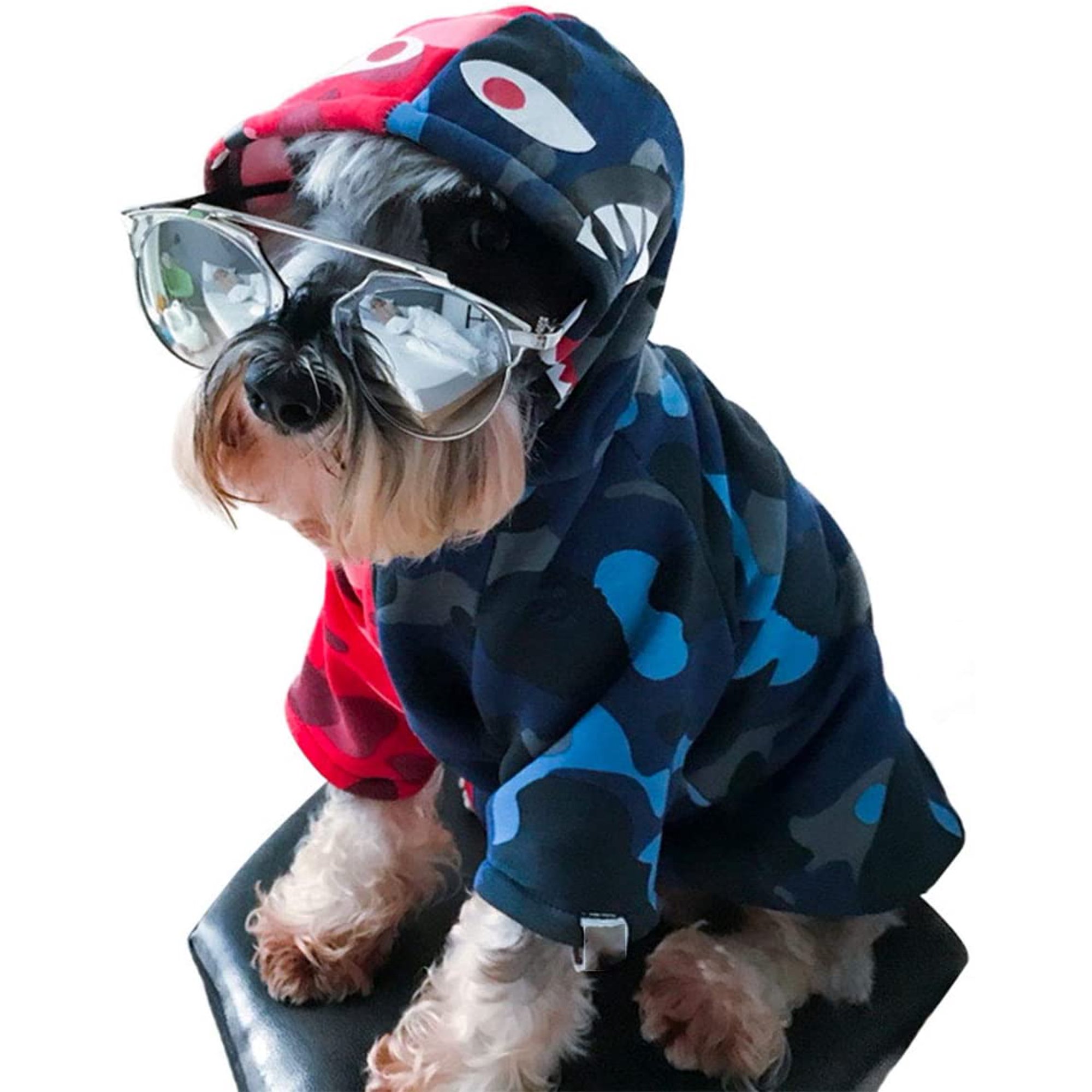 Pet Clothing, Puppy Hoodie Sweater Dog Jacket Warm Sweatshirt Shark  Camouflage Street Fashion Ape Bpe (L size) - Walmart.com