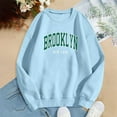 thumbnail image 2 of GBSYEWXS Men Sweatshirts Crew Neck Long Sleeve Light Blue Tops -Lined Everyday Wear Letter Print Pullover, 2 of 3