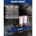 thumbnail image 2 of Socket Set WORKPRO 1/2 Drive Lug Nut Impact 4 Pieces 17-19-21-22mm, 2 of 9