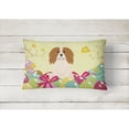 thumbnail image 2 of Carolines Treasures BB6058PW1216 Easter Eggs Cavalier Spaniel Canvas Fabric Decorative Pillow, 12H x16W, multicolor, 2 of 3