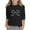 Black, variant on Girls' Shirts with Bow Printed 3/4 Sleeve Crewneck Graphic Tee Soft Casual Top with Cute Design Loose Kids Blouses