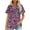 Purple, variant on Cilsoka Womens Shirts Summer Plus Size Long Plus Size Tops for Women Sexy Casual Elegant Tunics Or Tops To Wear With Leggings 3/4 Sleeve Womens Blouses Short Sleeve Linen