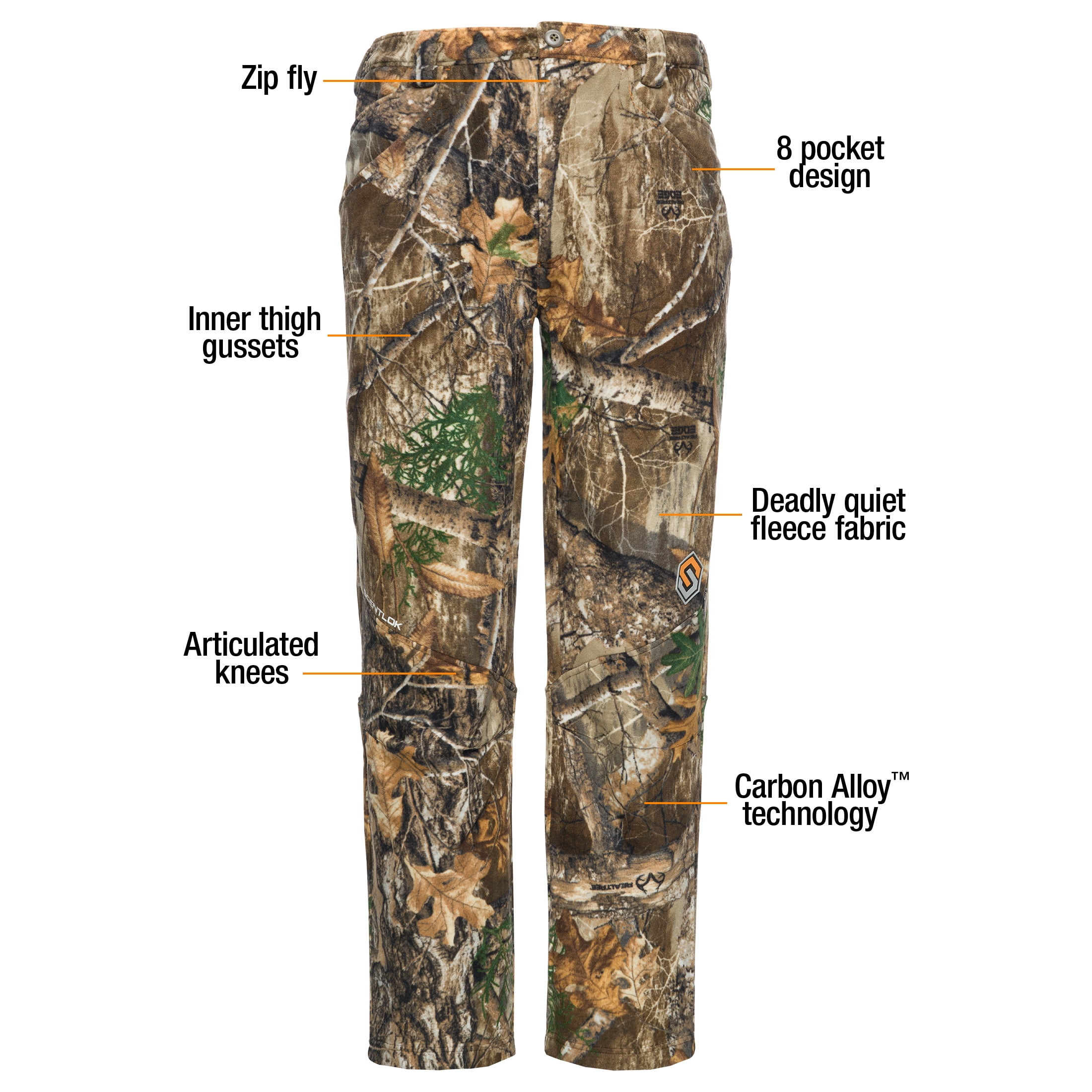 ScentLok Midweight Fleece Scent Control Stealth Camo Hunting Pants