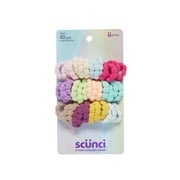 Scunci Girls Ponytail Holder Hair Ties, Multicolor, 40 Count