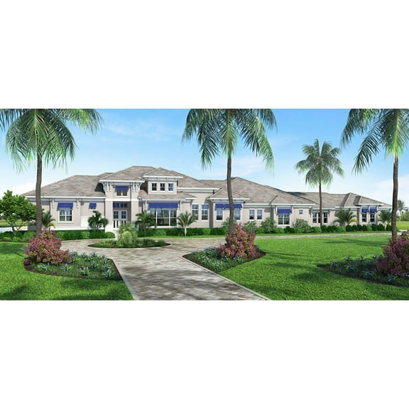 013-4285: CMU Contemporary 4 Bed, 6 Bath Luxury Home Plan, 4285 Sq Ft: Full Blueprints with License to Build by Home Plan Marketplace - Lesuto