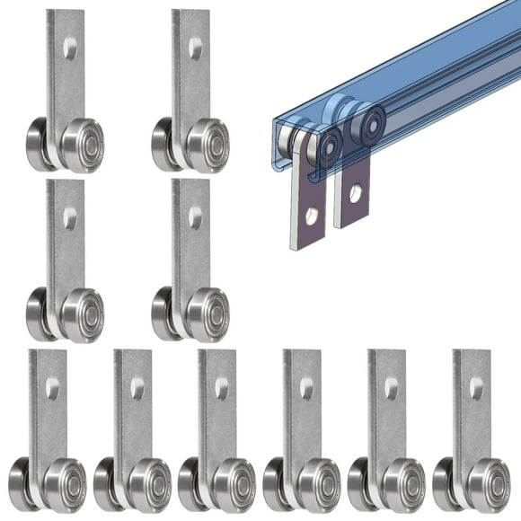 2 Wheel Trolley Assembly Rollers Two Bearing Trolley Assembly for 1-5/8" Wide and All 1-5/8" or Taller Strut Channel 10 pcs