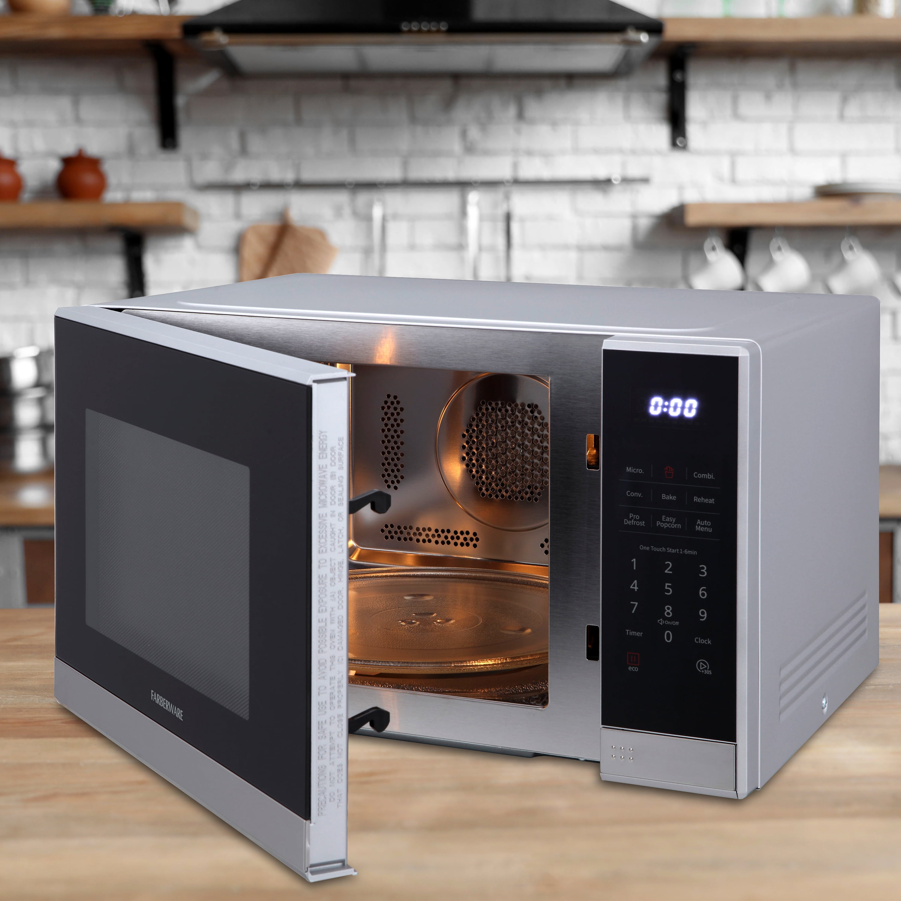  Farberware Countertop Air Fryer Microwave, 1.3 Cu.Ft
