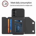 thumbnail image 2 of Allytech Wallet Case for Samsung Galaxy A14 5G, [3 Card Slots] Slim Fit Premium PU Leather Kickstand Function Cover with Magnetic Buckle, Shockproof Anti-Drop Luxury Shell - Black, 2 of 6