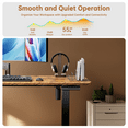 thumbnail image 2 of CHITOOMA 55" x 24" Electric Standing Desk, Adjustable Height Table with 4 Memory Pre-Set, Home Office Gaming Desk with Headphone Hook, Brown, 2 of 9