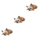 thumbnail image 4 of Tholdsy Modelo de mascota plástico realista vida silvestre Animal niños niño juguete decoración del hogar regalo, 938 Dormir L bulldog 938 3piezas, 4 of 6
