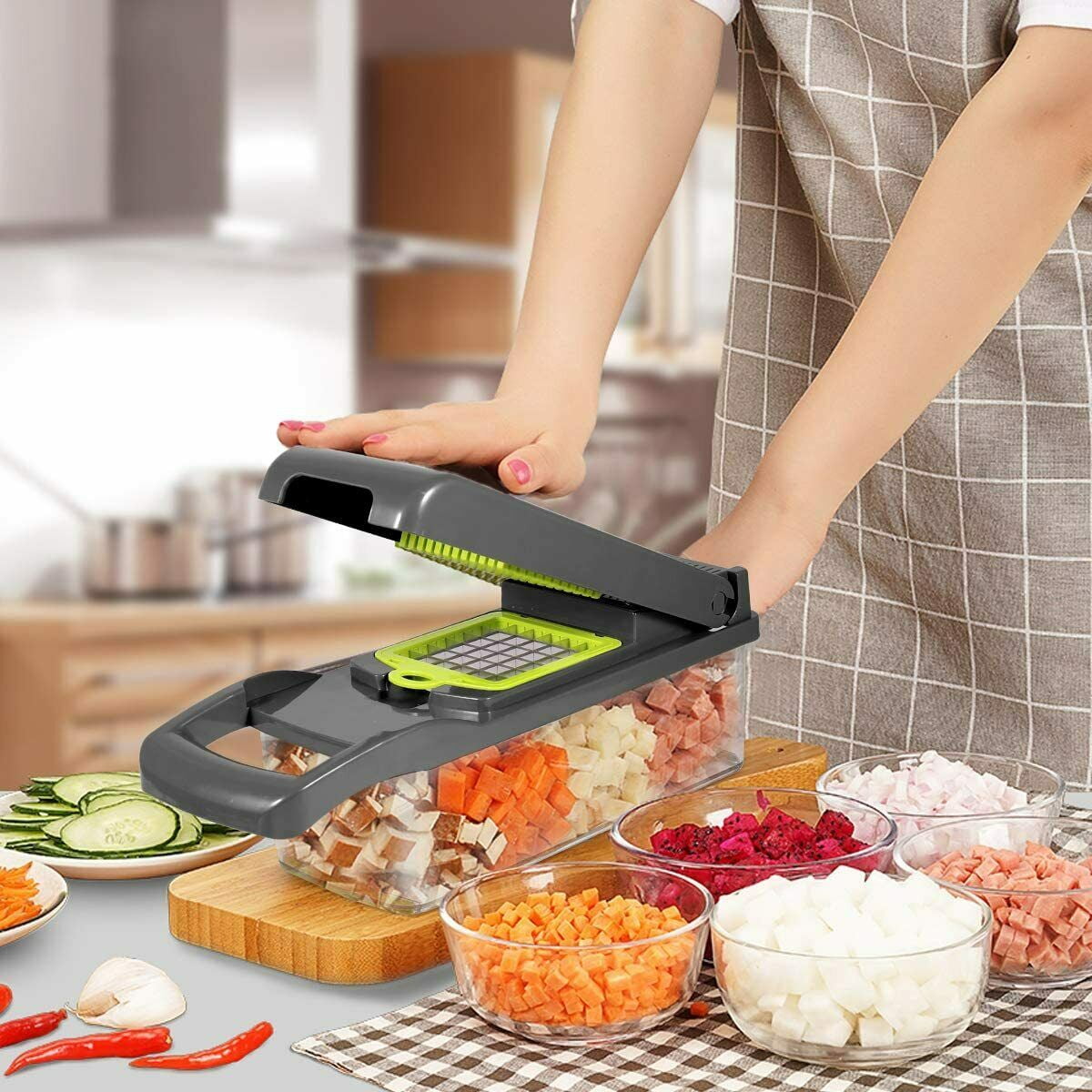 🔥SALE🔥 Vegetable Choppers Onion Chopper, 12 in 1 Vegetable Cutter Pro Slicer  Dicer Cutter-Manual - Kitchen Tools & Utensils, Facebook Marketplace