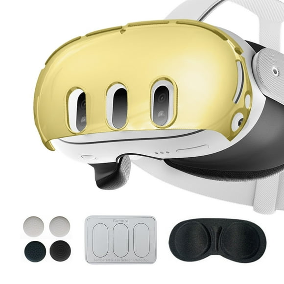 for Meta Quest 3 protective set lens cover tempered film+joystick cap+crystal protective cover VR accessories