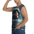 thumbnail image 3 of Balery Astronaut Helmet Reflections Camisetas sin mangas para hombre, absorbe la humedad y protege contra el mal olor.-Medium, 3 of 7