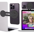 thumbnail image 1 of Magnetic Laptop Stand, Camera Continuity Compatible with MagSafe, Adjustable Extension Side for iPhone 14, 13,12 - Black, 1 of 5