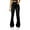 Black, variant on Women's High Waist Denim Bootcut Pants, Classic Medium Wash Stretch Flare Leg Jeans with Button Closure for Casual Retro Style Black L