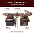 thumbnail image 3 of Set de bolsas para herramientas Occidental Leather FatLip Medium, 25 bolsillos, 3 of 6