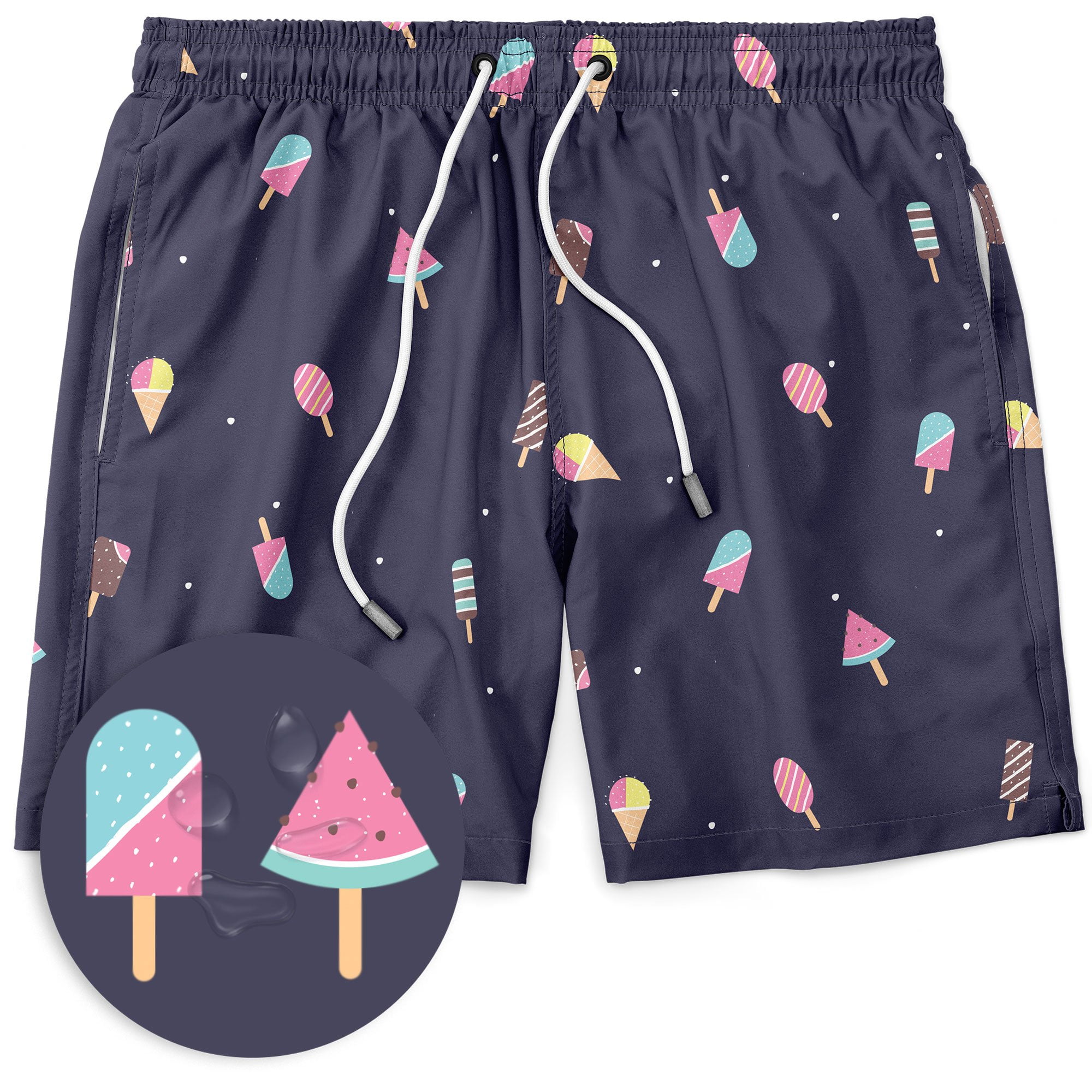 Mens Duck And Cover Printed Stylish Mesh Lined Swim Shorts Sizes from S to XXL